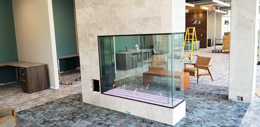 Custom Fireplace Installation by The Energy Shop